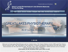 Tablet Screenshot of greatlakesphysiotherapy.com